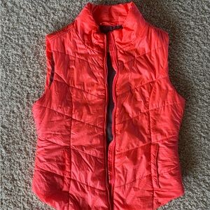Aeropostale Women's Bright Coral Quilted Vest
